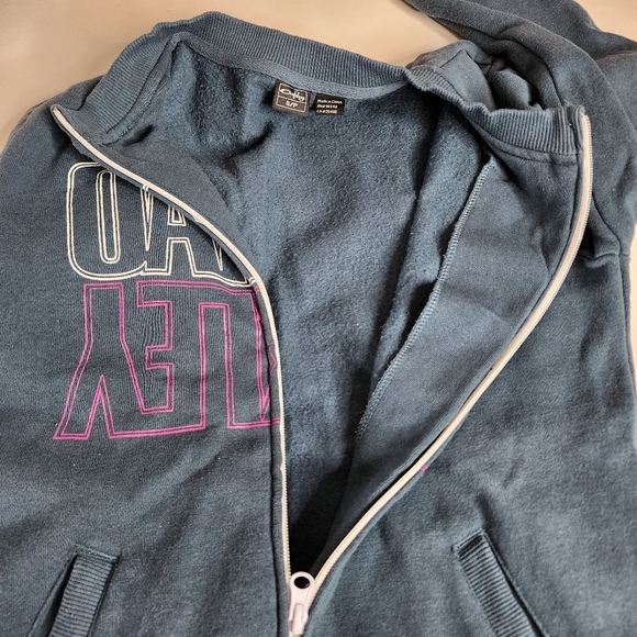 Oakley Sweatshirt Jacket Blue Zip-Up Long Sleeve Women's Size Small - Picture 7 of 8